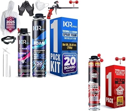 ixirpro Spray Foam Insulation Kit 1 PK Kit-26.46oz & ixirpro Spray Foam Insulation Can 30 oz. / 850 g
