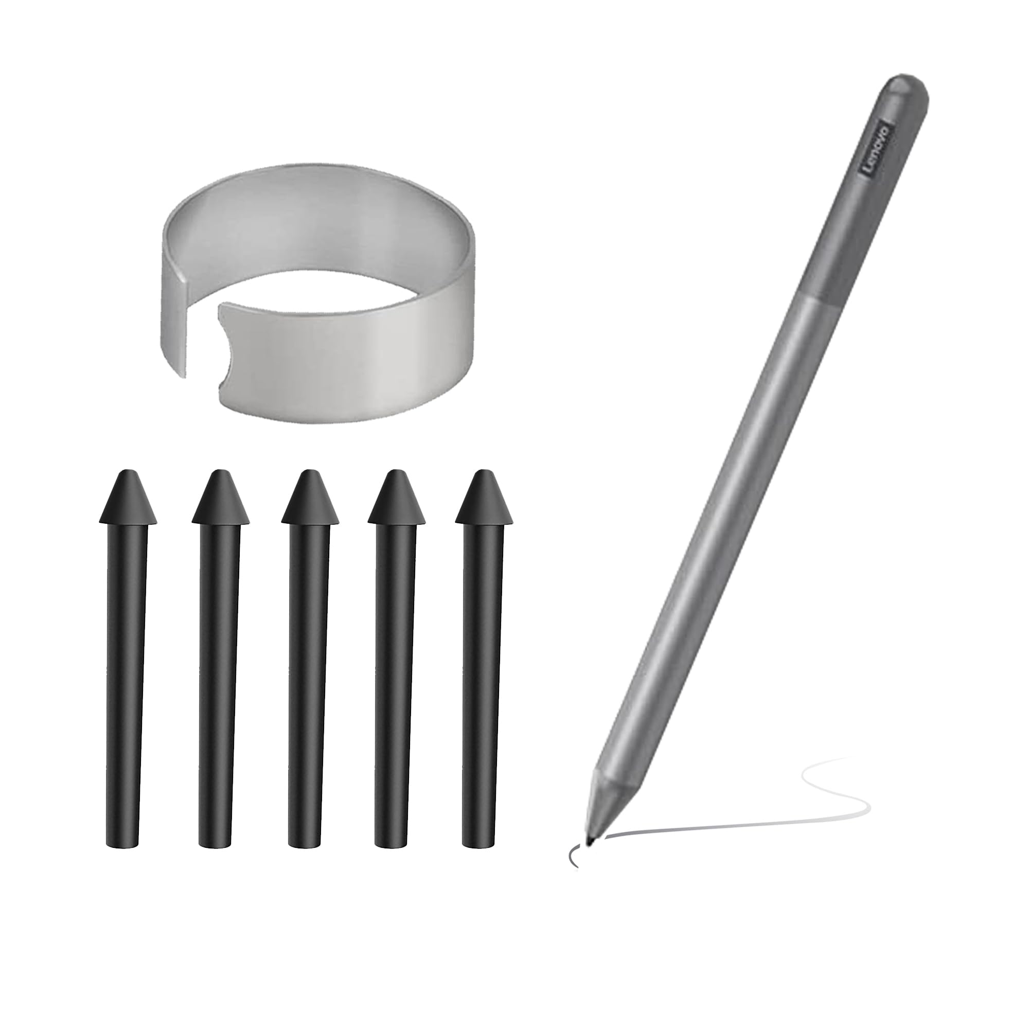 5X Standard Puntas de Repuesto para Lenovo Tab Pen para Tablet M11 & Idea 11"/Idea Plus 12,1", [Non para Lenovo Tab Pen Plus/Pro], Más Duradero, Controlar Preciso, Pantalla Amistoso, Negro