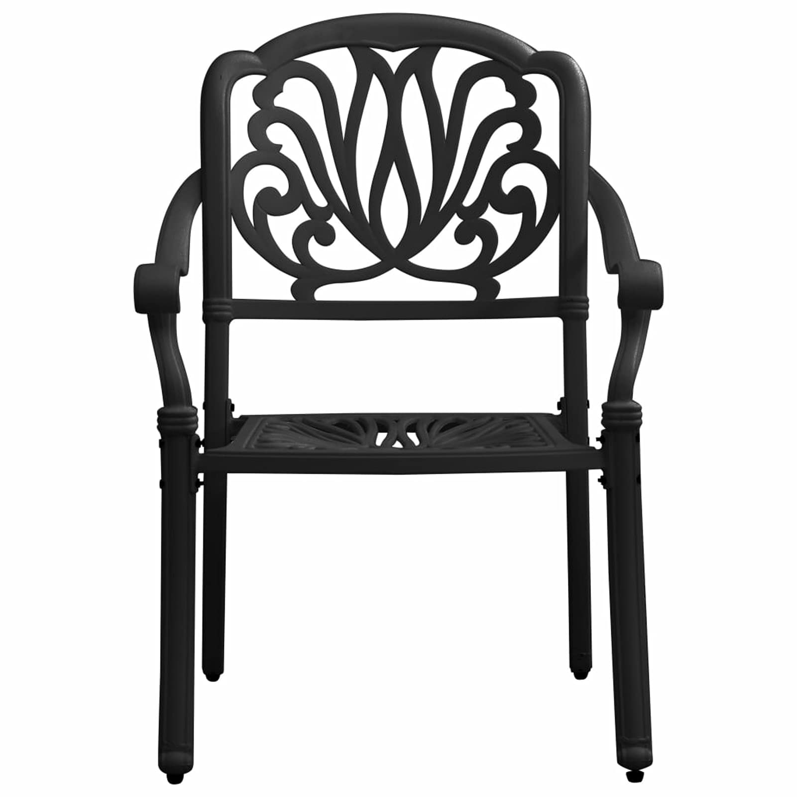 Set da bistrot da patio da 3 pezzi Tavolo da pranzo da bistrot e sedie da giardino Set di mobili da giardino per patio in alluminio pressofuso Mobili da esterno bianchi Set da bistrot bianco Opzione