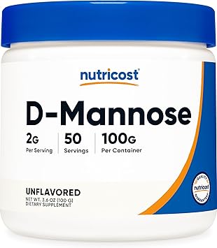Nutricost D-Mannose Powder 100 Grams 50 Servings - Non-GMO and Gluten Free