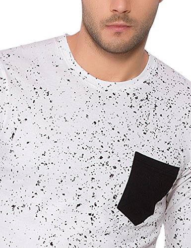 Image of CAHOOT Men's Polka Printed White T-Shirt