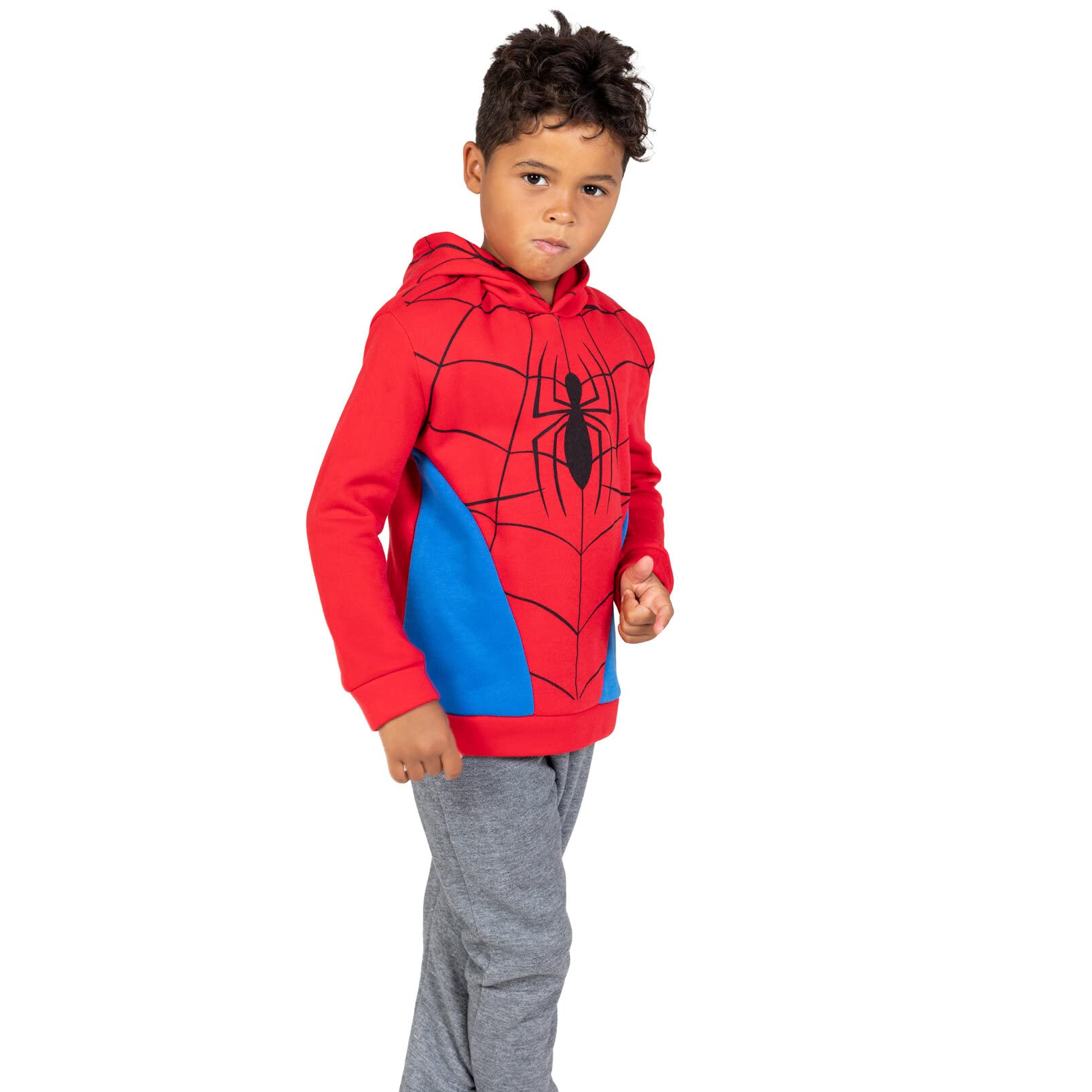 Marvel Avengers Spiderman chłopięca polarowa bluza z kapturem dla malucha dla dużego dziecka