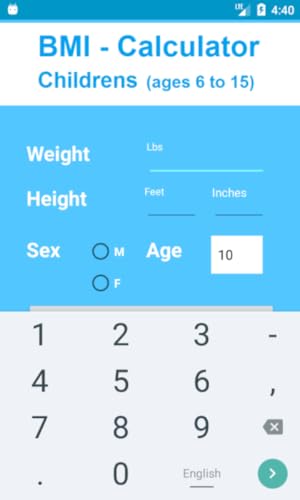 BMI Calculator for Children