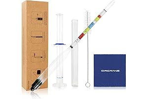 Hydrometer & Glass Test Jar Set for Home Brewing Enthusiasts