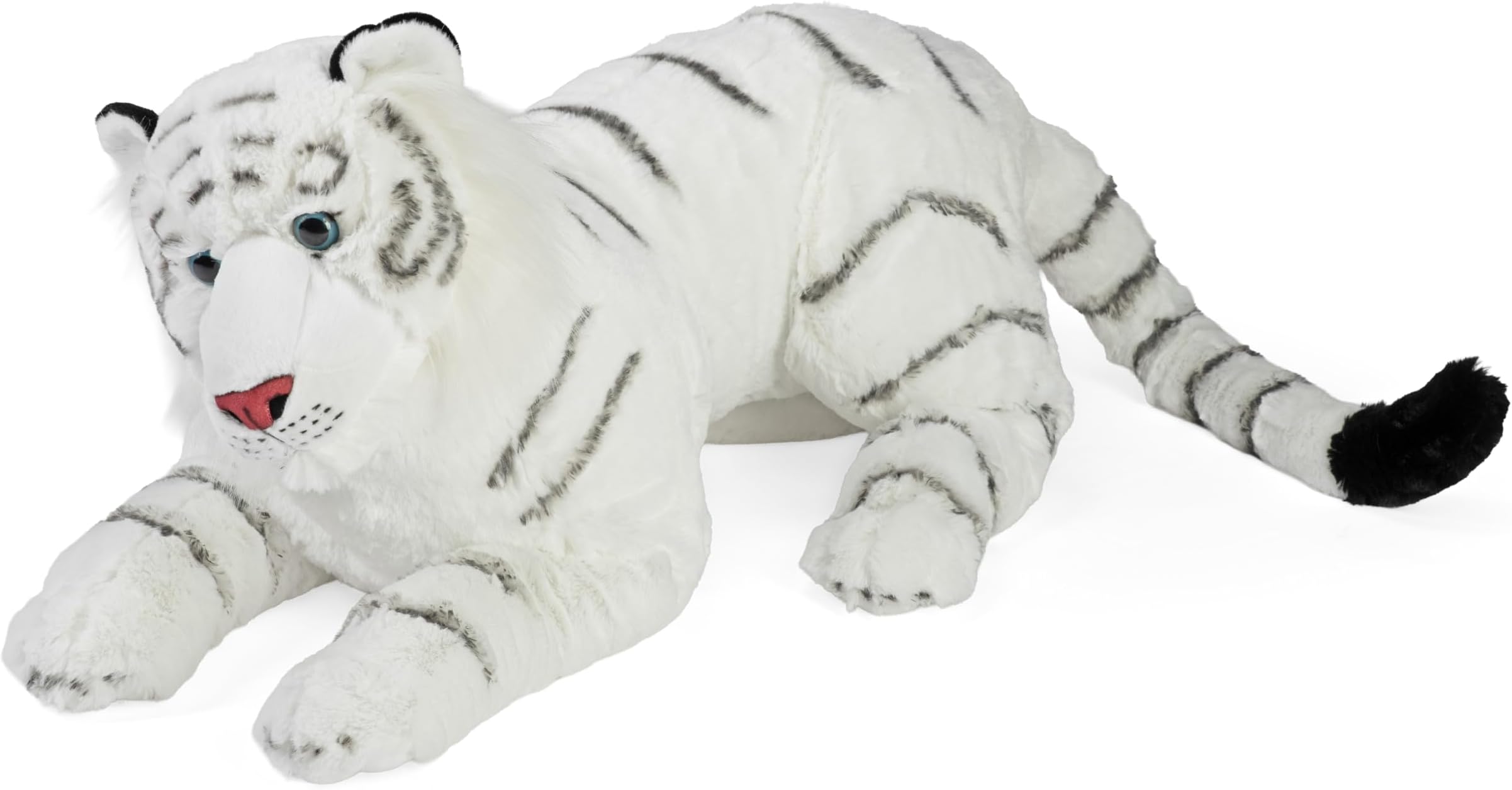 Wild Republic Jumbo White Tiger Giant Plush Soft Toy, Gifts for Kids, 76 cm, 30"