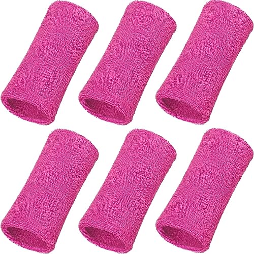 Image of WILLBOND 6 Inch Wrist Sweat Bands for Men Women Tennis Elastic Athletic Long Sweatband Wrist Absorbent for Basketball Tennis Running Outdoor Activity
