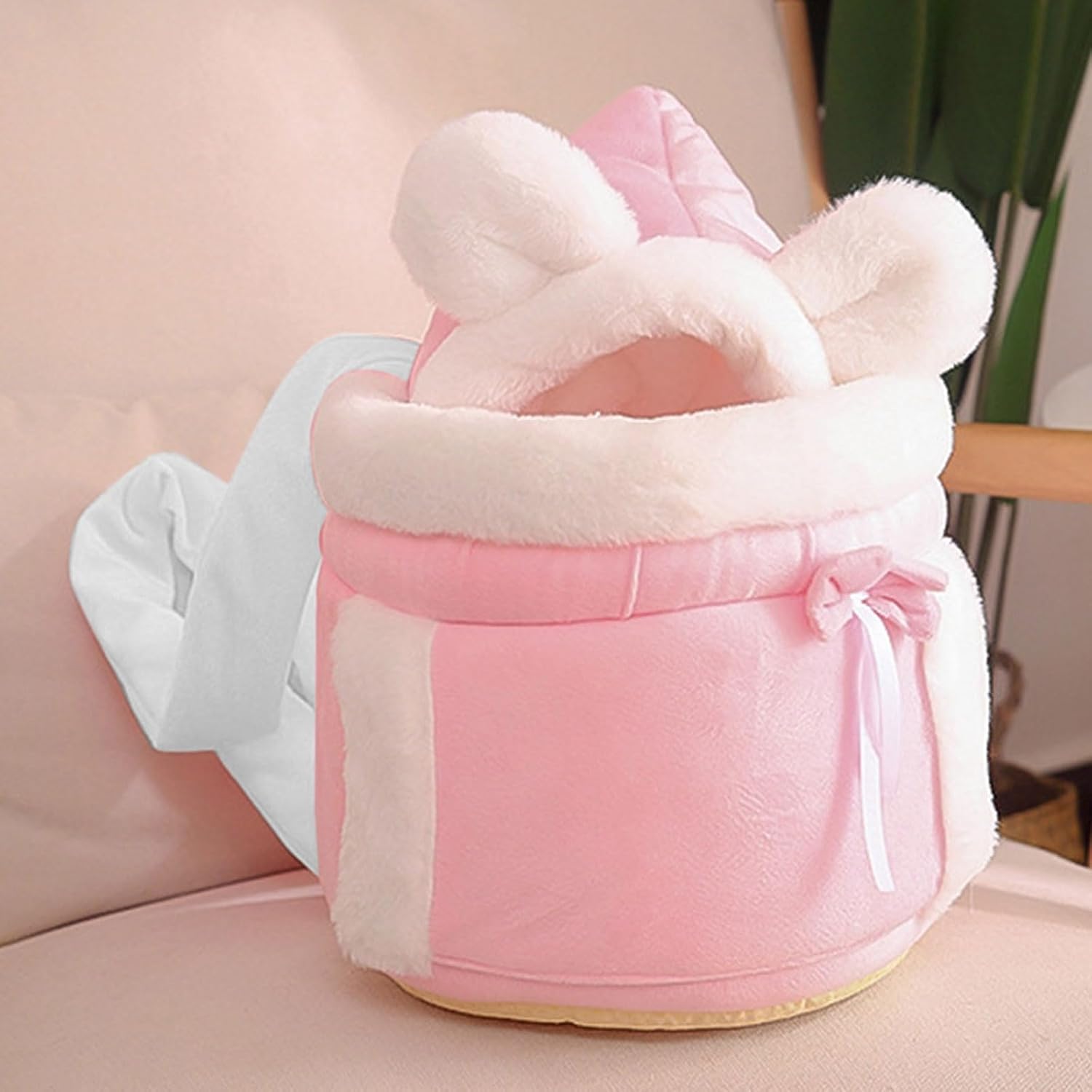 Backpack Front Carrier for Dogs, Small Pet Travel Bag with Plush Lining, Adjustable Straps for Pets
