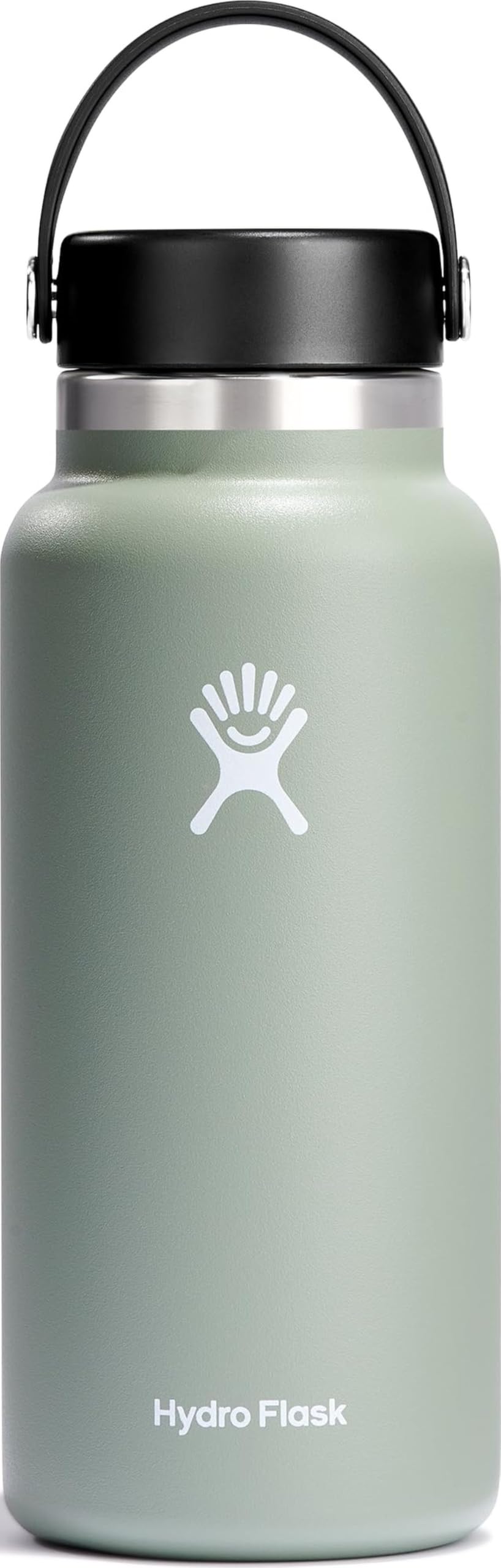 Hydro Flask - Water Bottle 946 ml (32 oz) - Vacuum Insulated Stainless Steel Water Bottle with Leak Proof Flex Cap and Powder Coat - Wide Mouth - Agave