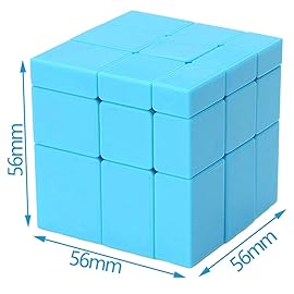TANCH SS Mirror Speed Cube 3x3 Stickless Dysmorphism Magic Cube Puzzle Toy Blue
