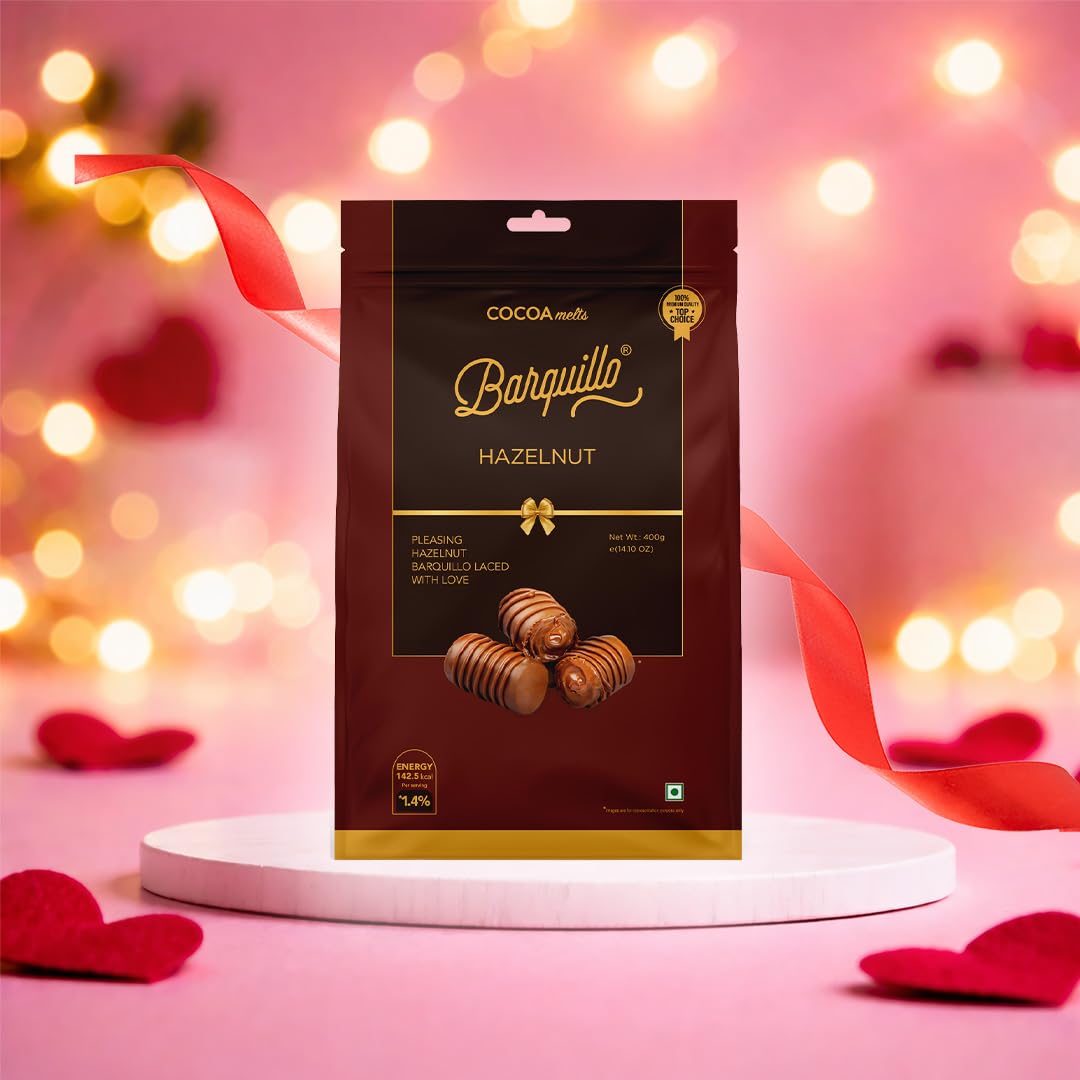 Premium Hazelnut Chocolate Pouch - 20 Pcs (400 gm) | Hazelnut Cream Filled Biscuit Roll imported | Dubai couverture taste | Valentine's Day Gift Pack Celebration specially for Festivals