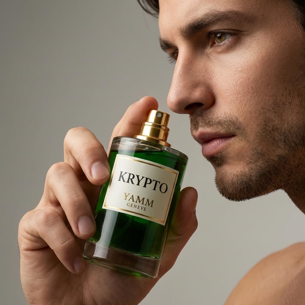 Krypto | Extrait de Parfum 50 ml | Parfum Mixte Homme & Femme | Notes Amande & Jasmin | Luxe & Longue Tenue