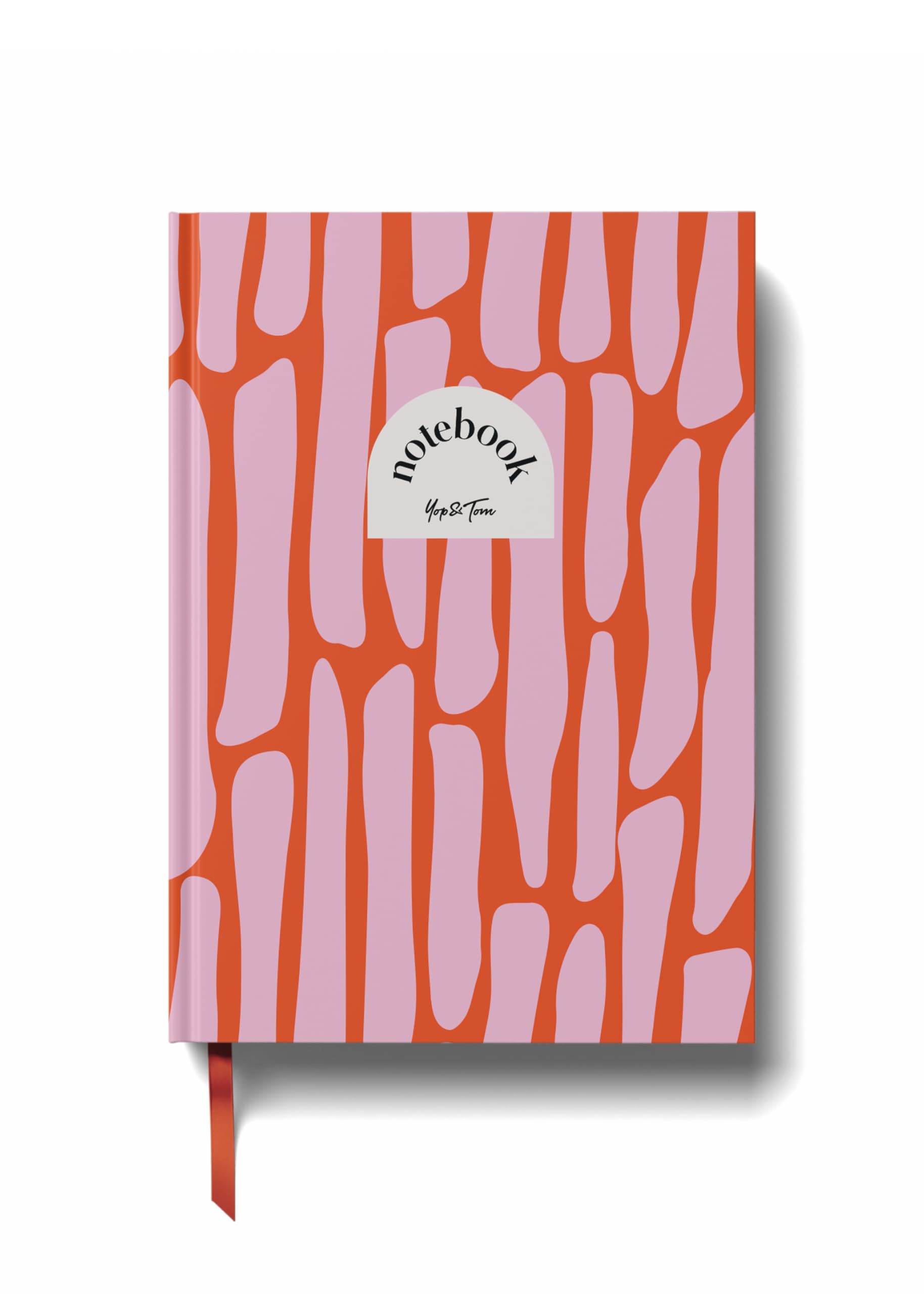 Yop & Tom Lined Notebook (A5) - Pink Pebbles - Hardback Journal - Medium Ruled