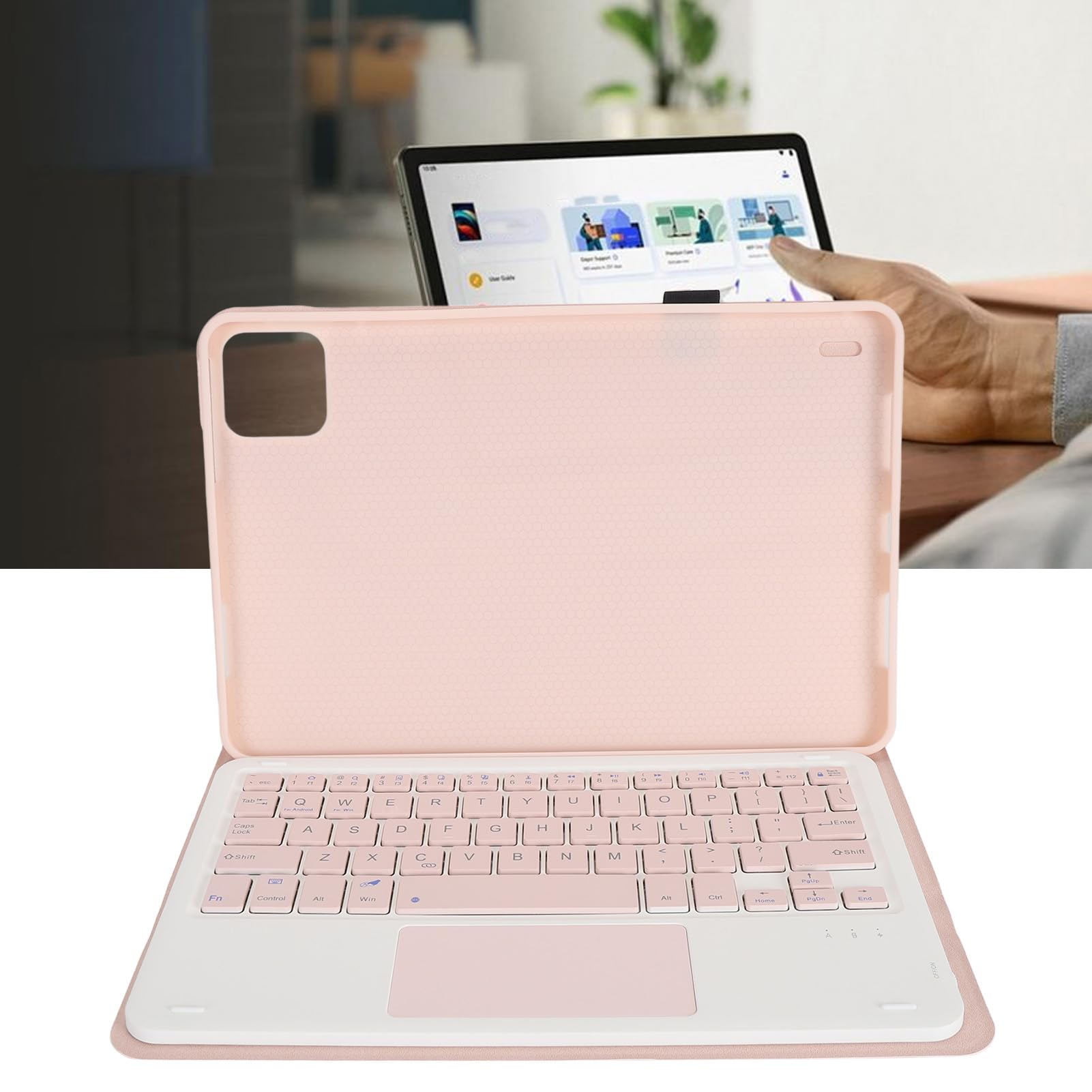 Ejoyous Tastaturhülle für Pad 6 Pro 11 Zoll, Magnetisch Abnehmbar (PINK)