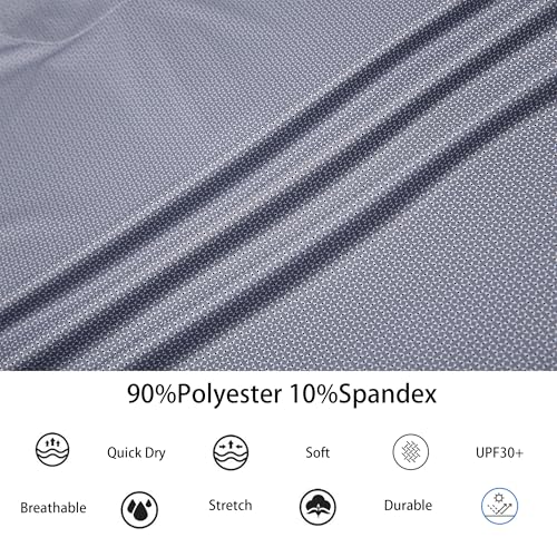 Alex Vando Mens Golf Shirt Moisture Wicking Classic Print Golf Shirts for Men