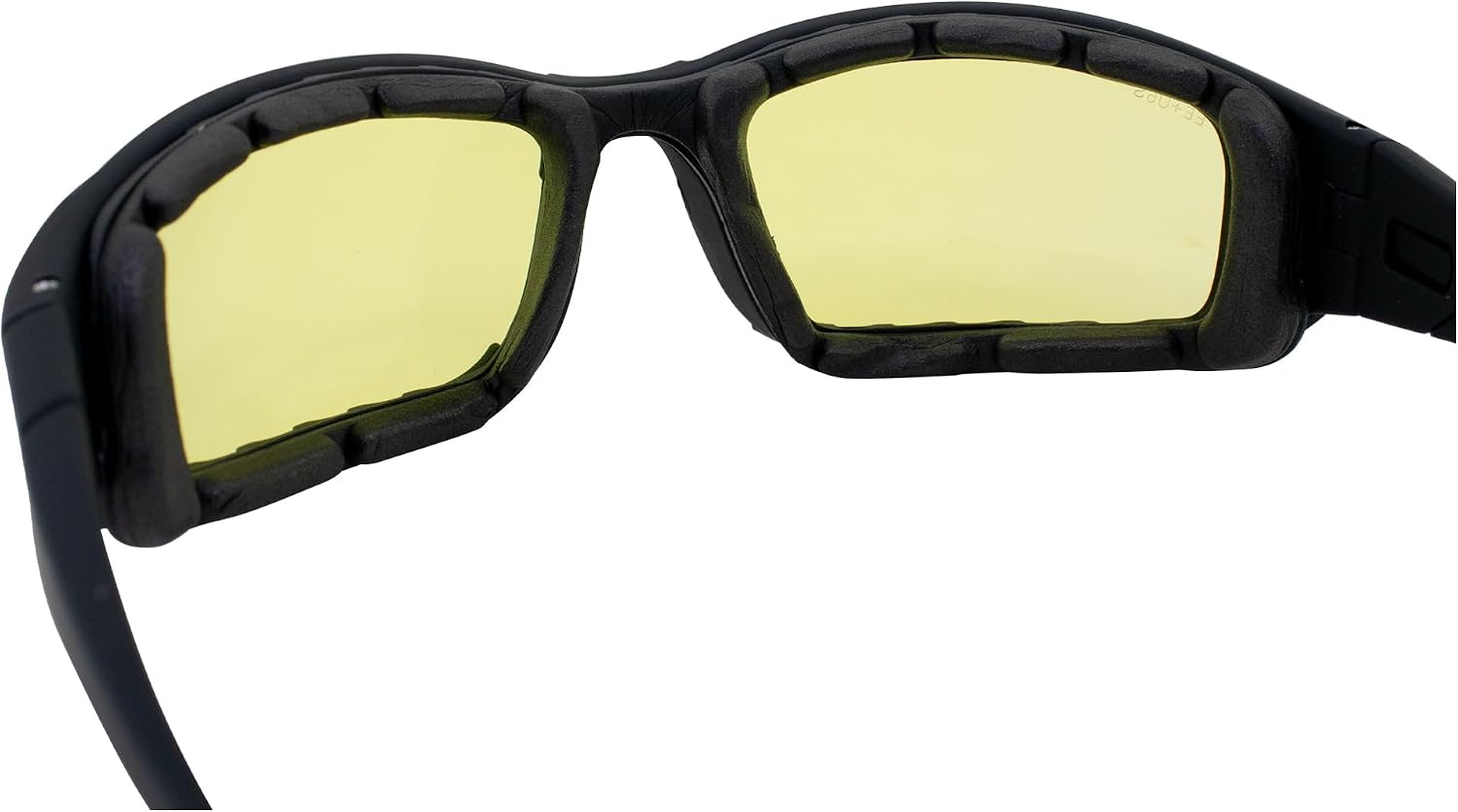 Epoch Eyewear Hybrid Motorcycle Sunglasses Convertible to Goggles 2 Pair Black Frame w/Yellow & Amber Lenses