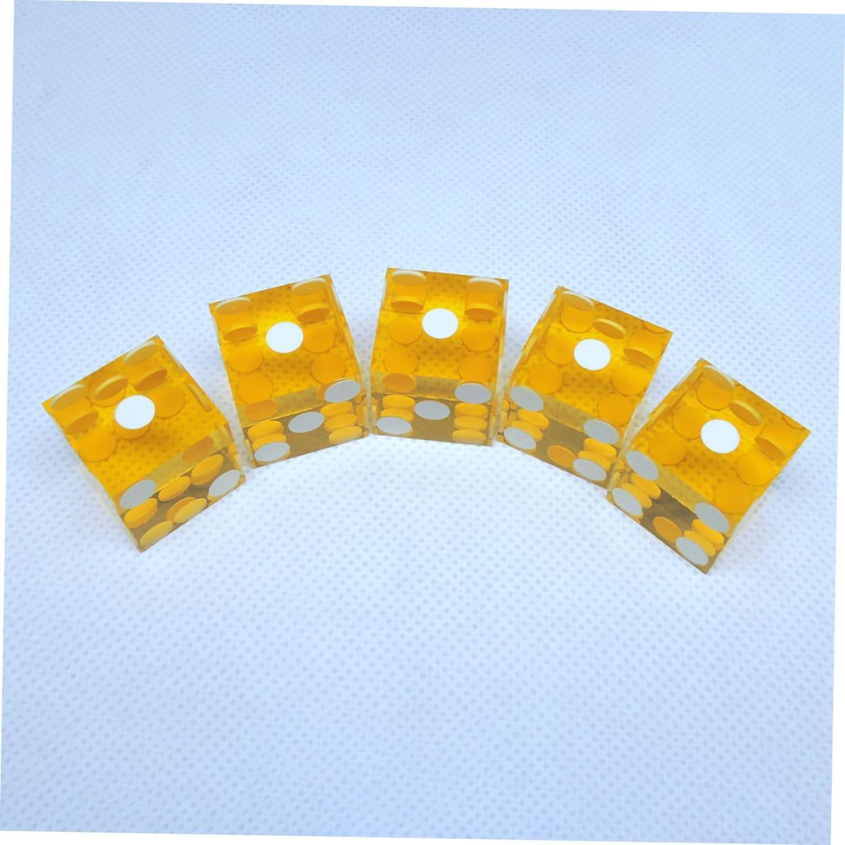 Yardwe 5Pcs Acrylic Point Dices Bright Transparent Gaming Dices for Bars and Family Gatherings for Board Games and Entertainment Activities Random Color