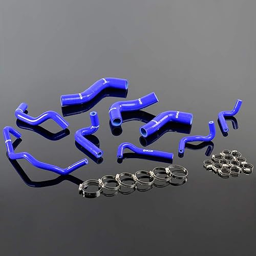 PIT66 Kit de manguera de radiador de silicona, compatible con Mazda Roadstar Miata MX-5 NA6CE B6ZE 1.6L azul con abrazaderas 1989-1993