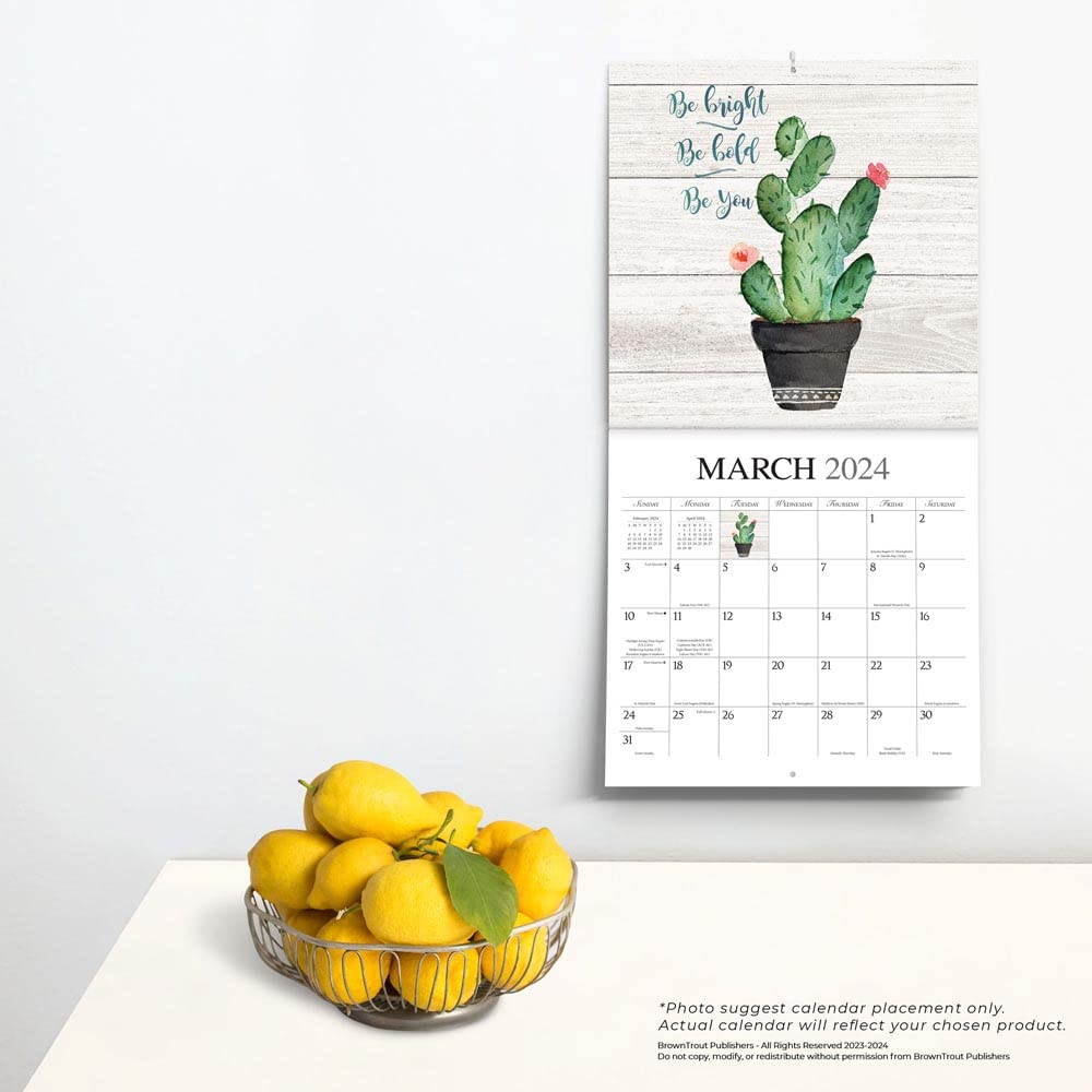 Love The Journey | 2024 12 x 24 Inch Monthly Square Wall Calendar | Hopper Studios | Stationery Design Photography - Image 4