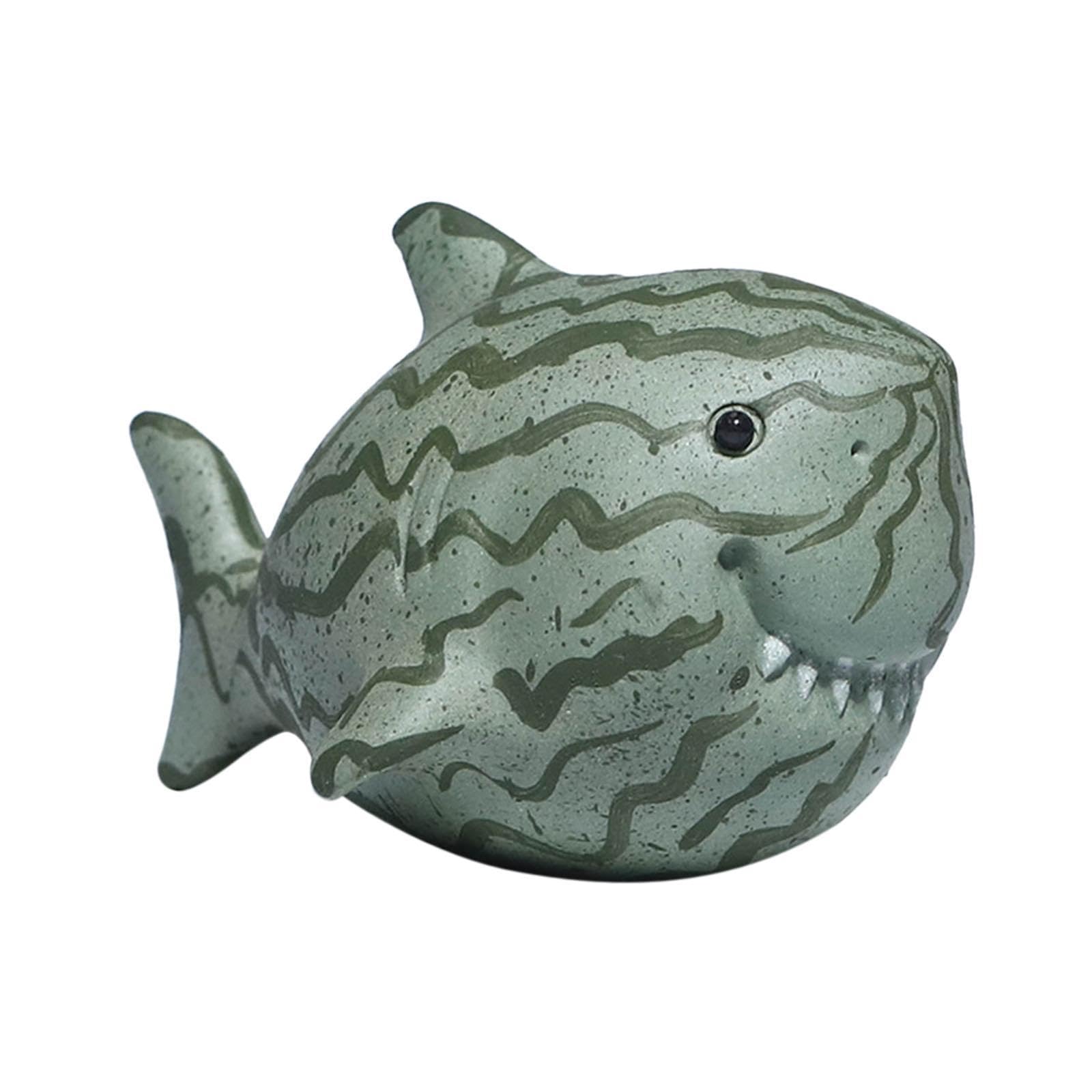 KESOTO Lindo té Mascota sandía tiburón estatuilla Escultura Adorno de Escritorio para la Mesa de la Sala de Estar