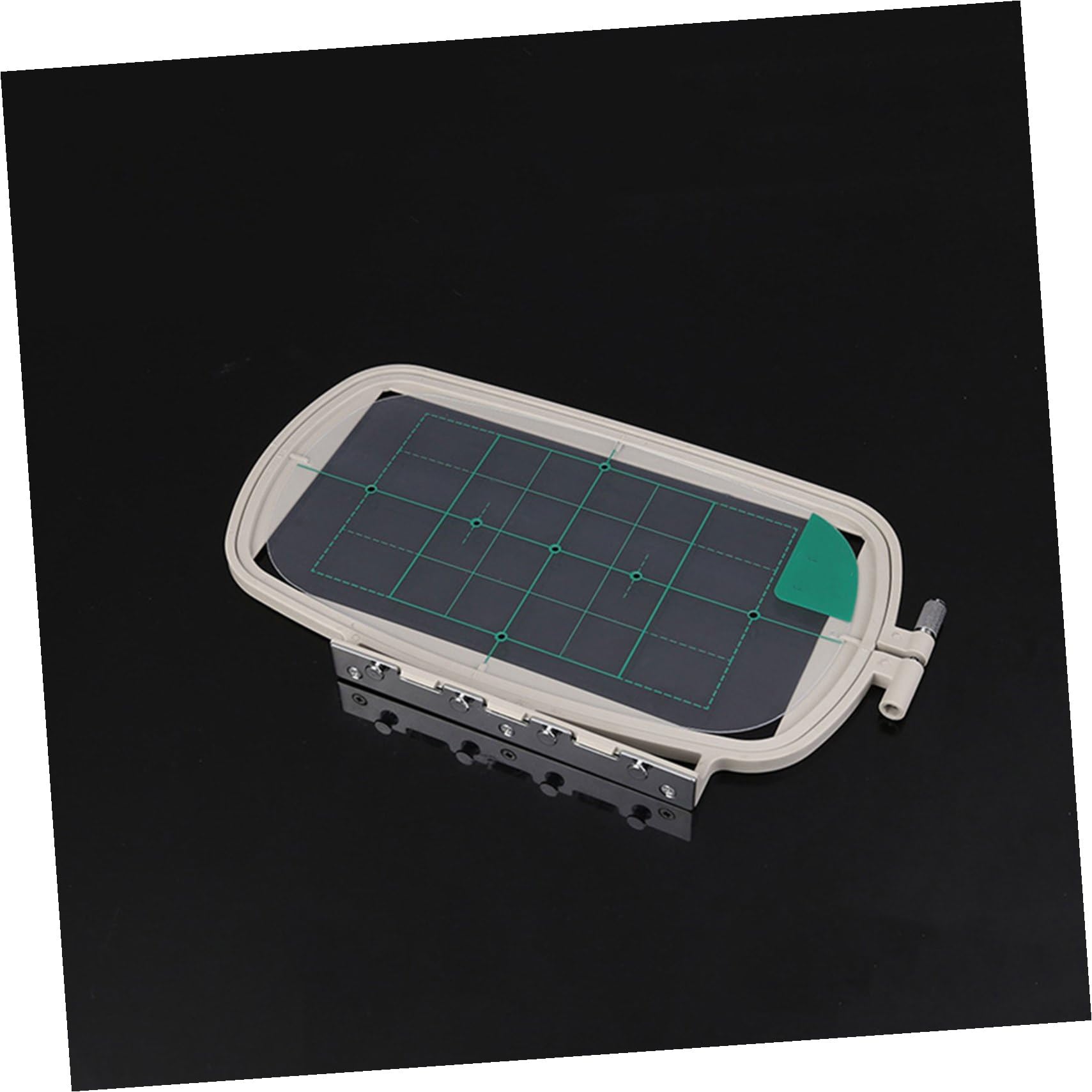 NUOBESTY Juego de Bastidor de Bordado de 3 Piezas para Máquina | Plástico, Alineación Precisa y Cuadrícula Azul, Compatible Se270d, Se350, Se400 y He120 He240
