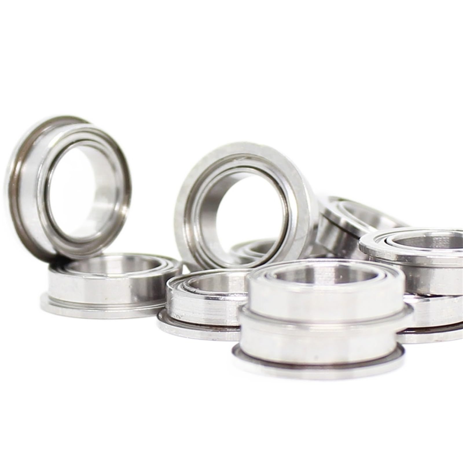 HYUJNAFZR Bimetal Seal Shield Micro deep Groove Bearing 10PCS F693ZZ 3x8x4mm ABEC-1 Flange Ball Bearings
