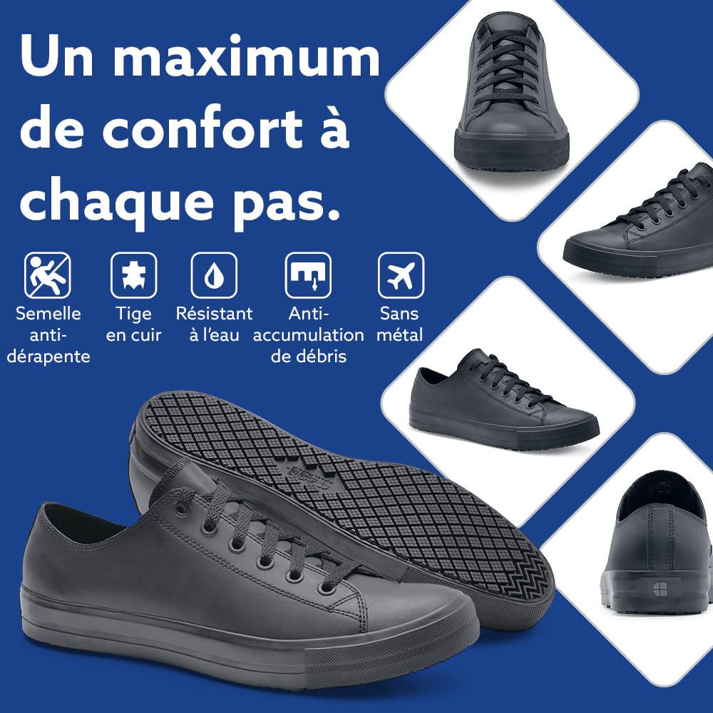 Shoes for Crews Delray – Baskets Antidérapantes Mixtes à Enfiler | Chaussures de Travail Confortables pour Hommes et Femmes en Restauration, Commerce de Détail et Plus