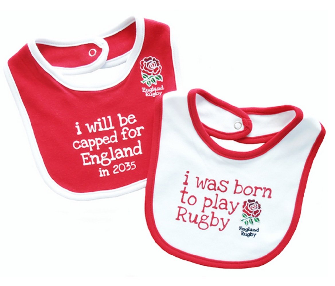 England Rugby RFU Baby Feeding Bib Set (2 Pack) (12346)