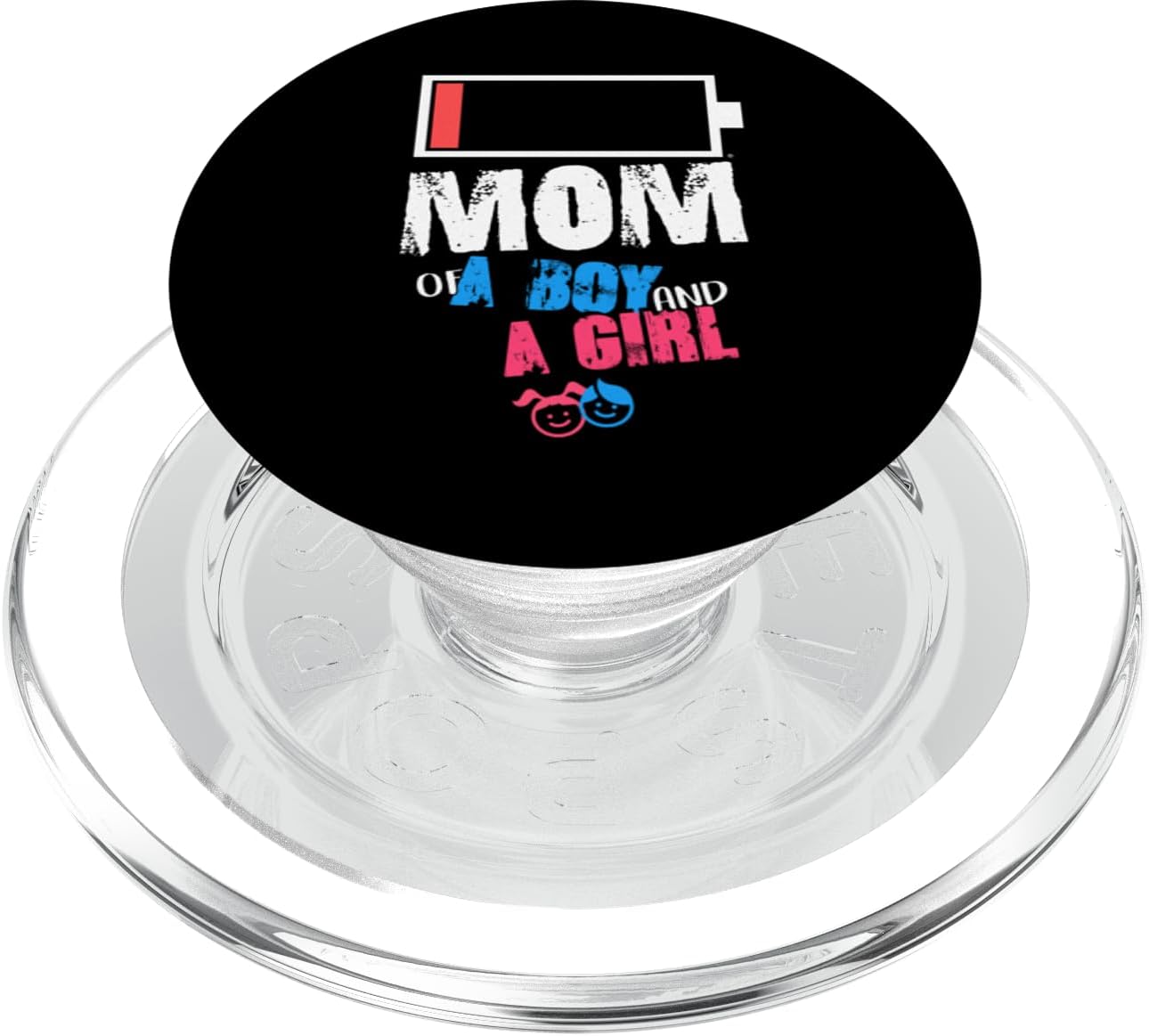 Mom of Boy and Girl Funny Mothers Fathers Day Birthdays PopSockets MagSafe PopGrip for iPhone