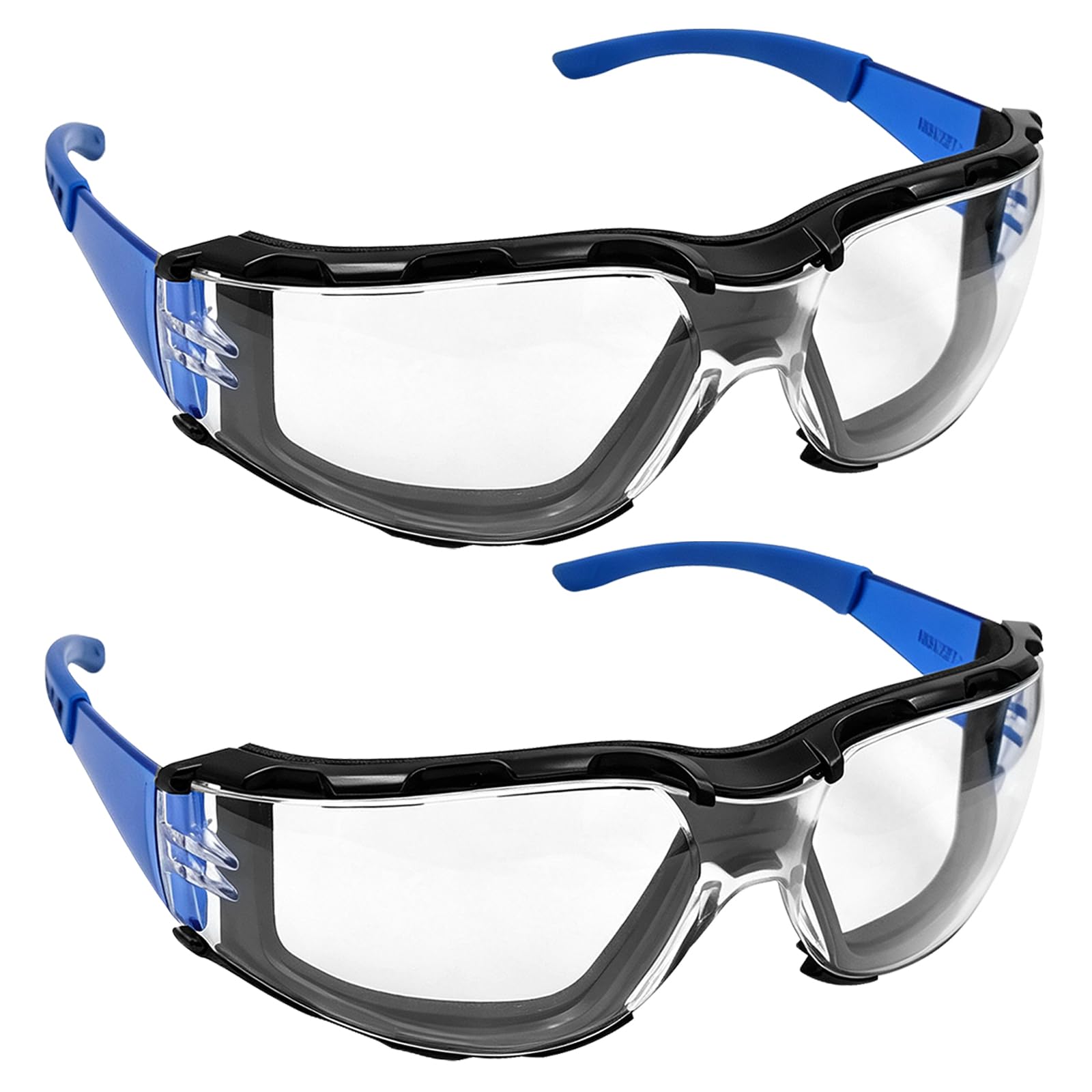 HVIHVI 2 Pair Anti Fog Safety Glasses Protective Glasses for Work and DIY Enthusiasts, Eye Protection Glasses with Clear Vision, Suitable for Construction and Workshop