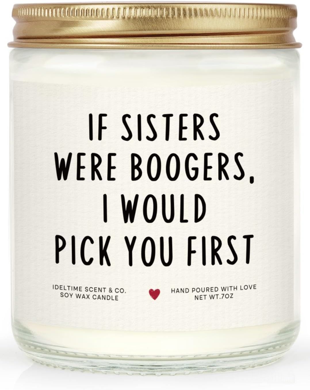 Sister Birthday Gifts from Sisters Brothers, Funny Sister Candle