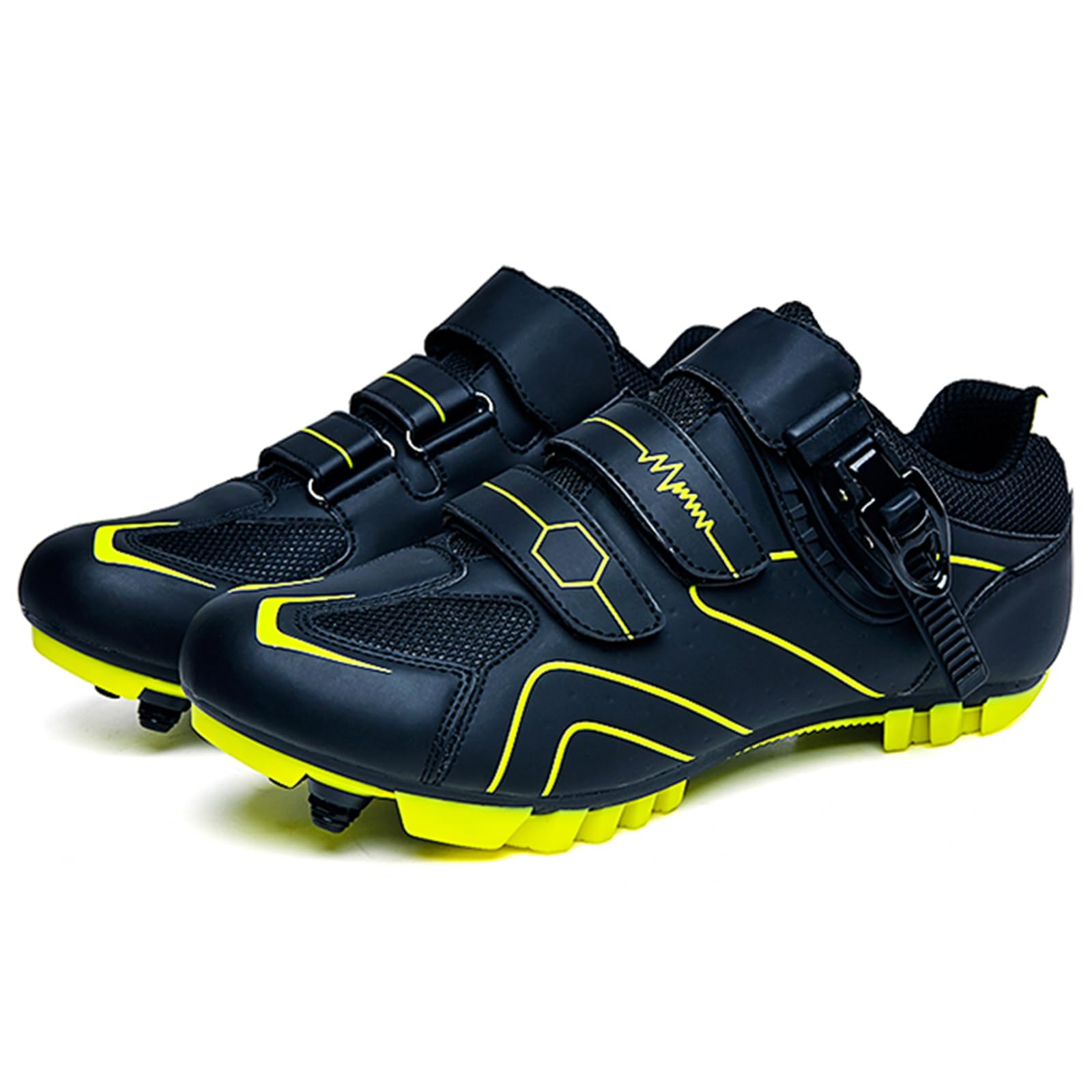 NGARY Zapatillas De Ciclismo Hombre Mujer, Zapatos Montaña Exterior MTB Compatibles con Shimano SPD 2 Pernos Pedales, Amortiguadoras Zapatos Bicicleta
