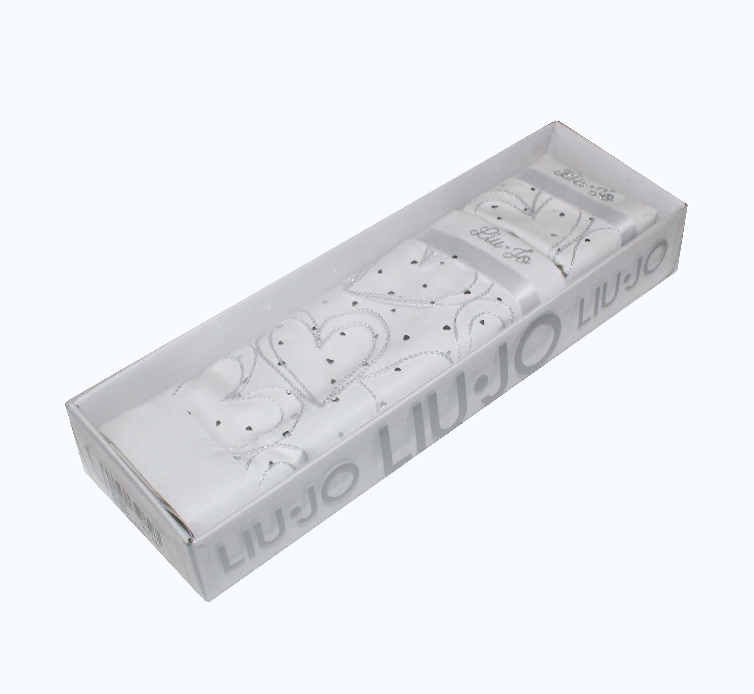 Russo Tessuti Completo 3 Pezzi Lenzuola Culla Passeggino LIUJO Baby Cuori Tulle Organza Liu-Jo-Bianco
