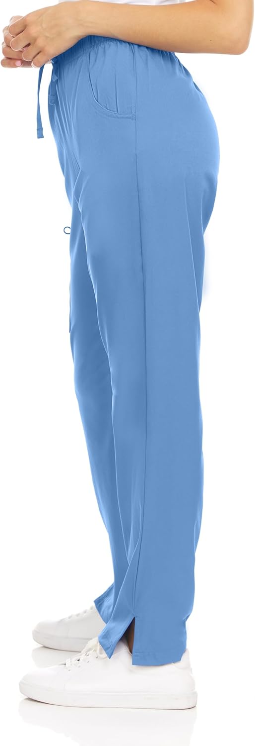 MediChic Women's 6-Pocket Scrub Pants – Cargo Straight Leg, 4-Way Stretch, Anti-Wrinkle, Flex Fabric Workwear Uniforms - Image 3