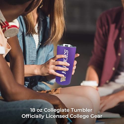 Miniatura 80 de Campus Colors Vaso de acero inoxidable de la NCAA perfecto para el día del partido, 18 onzas, doble pared, mantiene las bebidas perfectamente Azul