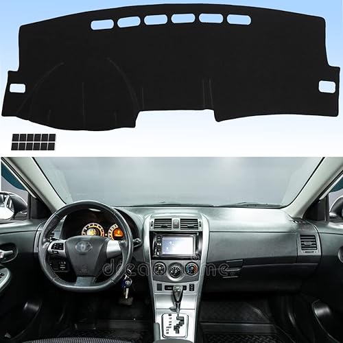 Miniatura 23 de AUQDD Tapete de cubierta de tablero apto para 2019 2020 2021 2022 2023 to-yota RAV4, tapete de franela gris, antirreflejo, antirreflejo, sin olor