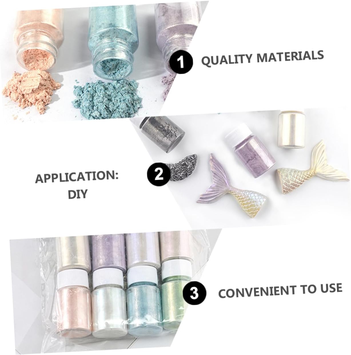 9Pcs Color Exquisite Mica Powder Set for Crafts and Cosmetics Iridescent Epoxy Resin Dye Pigment for Lip Gloss Soap Making and Art Projects