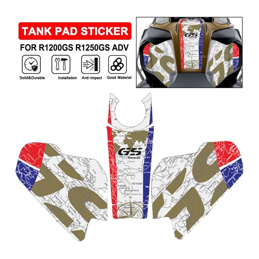 Autocollant 3D Pour Trappe De Réservoir Compatible BMW R 1250