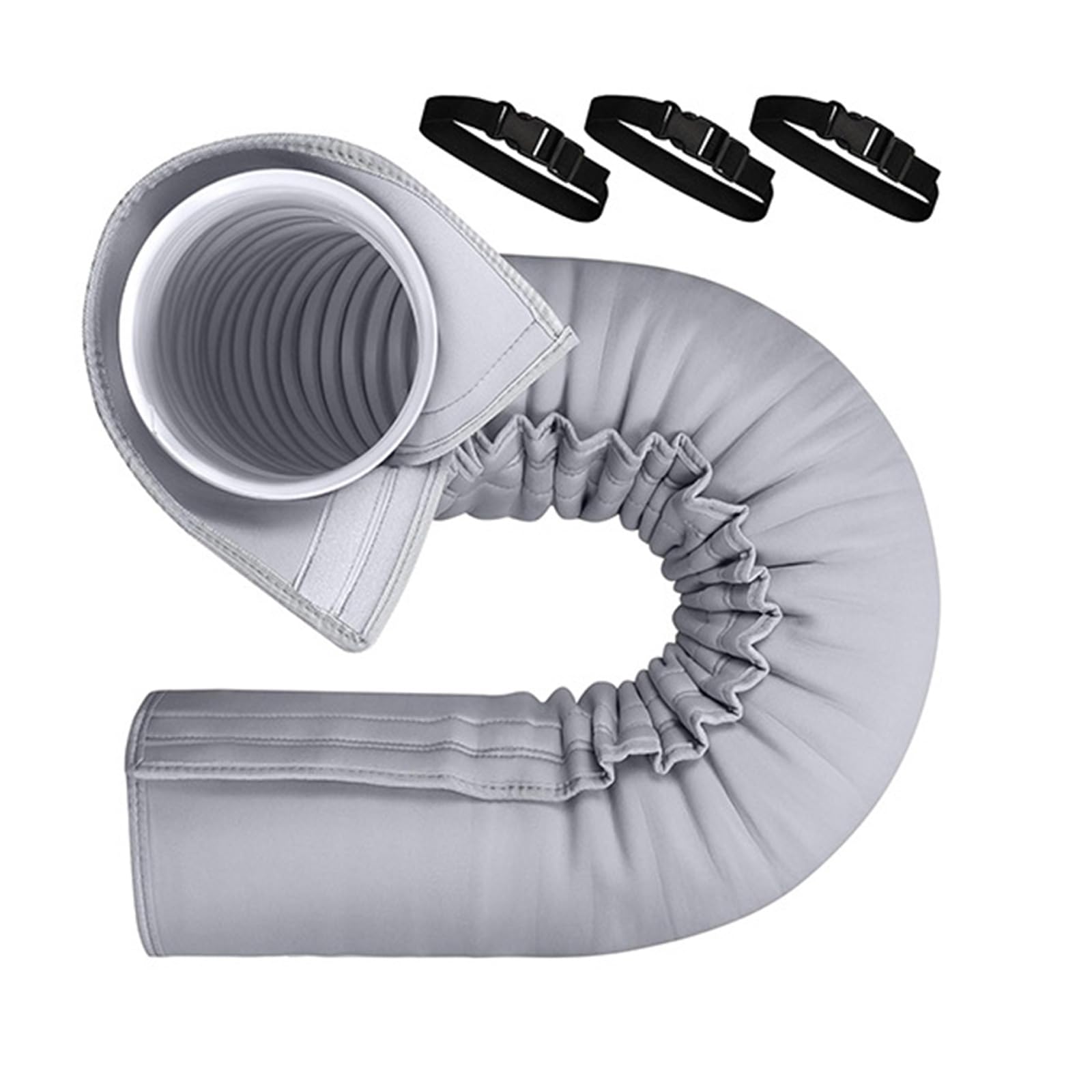 AC Duct Insulation Cover 3-Layer Thermal Protector for 5in / 5.9in Hose, Enhances Cooling Efficiency Air Conditioners Hose Insulators Sleeve