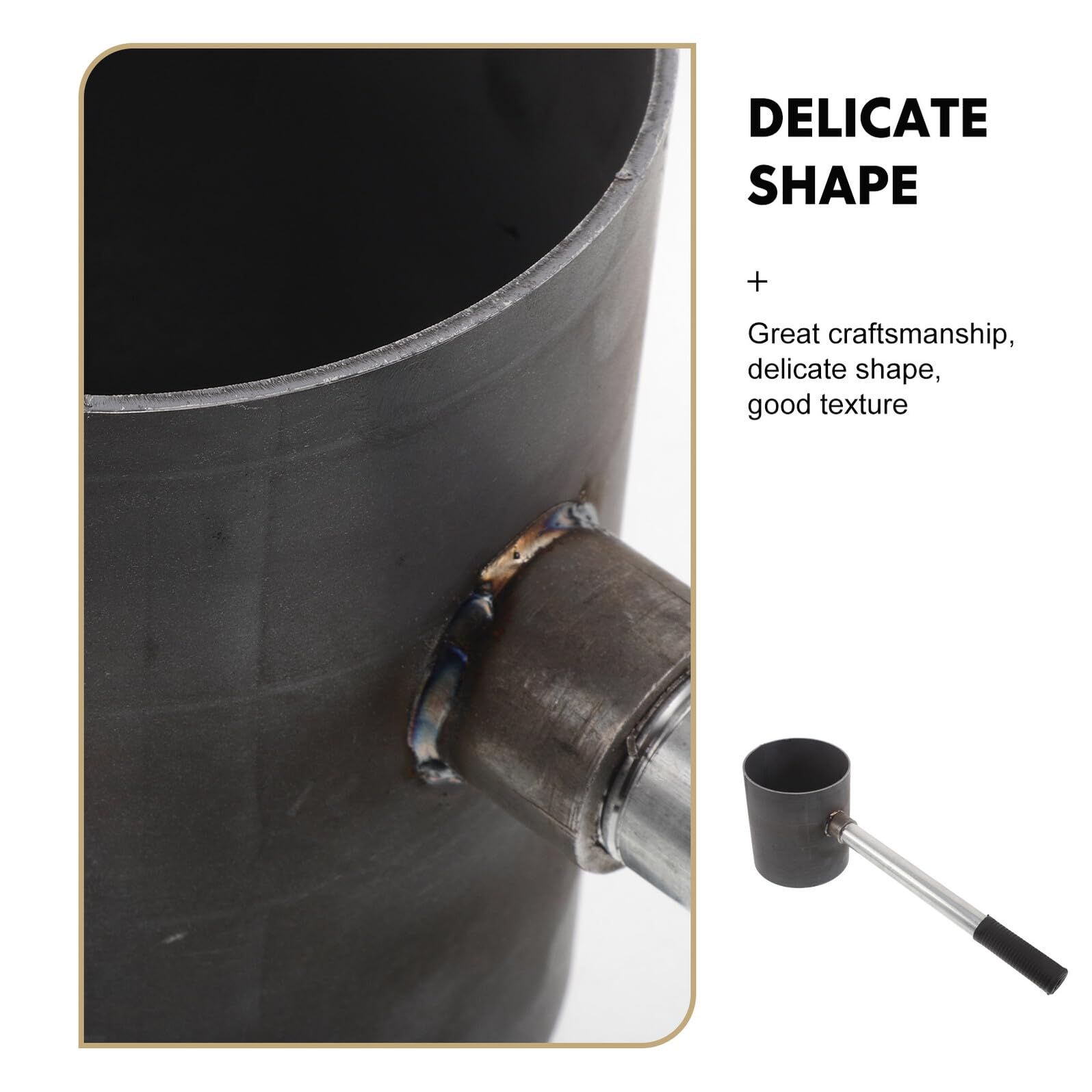 Zerodeko Chimenea para Encendido Rápido Carbón Cubo de Acero Resistente 12 CM Diámetro X 14 CM Alto Encendedor Portátil para Barbacoa y Picnic Cubo para Fuego y Seguro