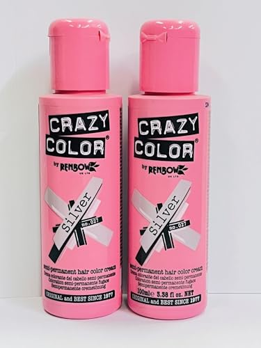 Crazy Color Colore ufficiale semi-permanente per capelli, 100 ml (blu pesco)