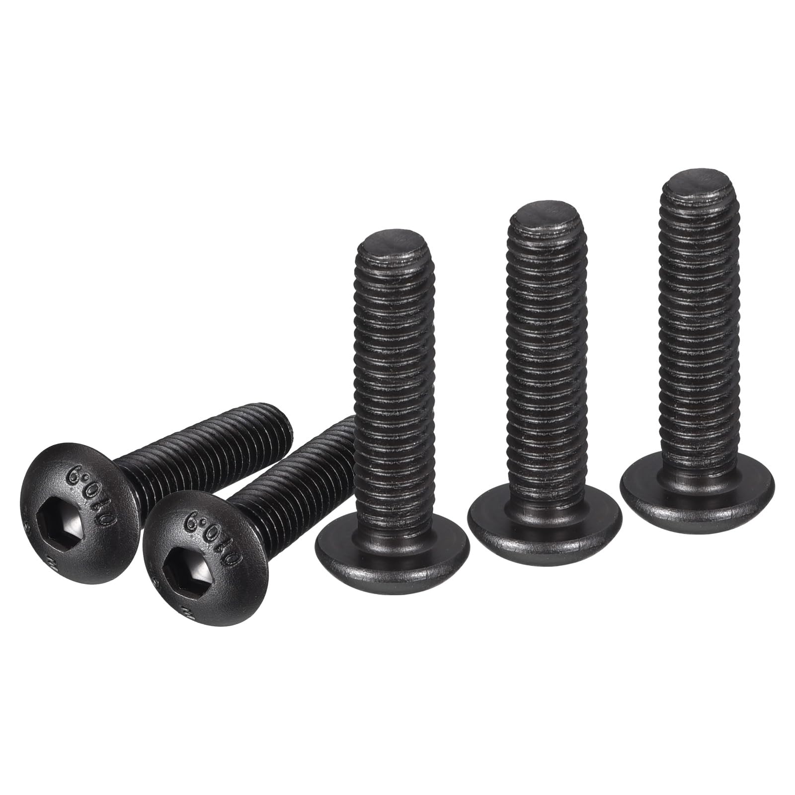 DTGN M5-0.8x20mm Button Head Socket Cap Screws - 100Pack - Good for Machine - Carbon Steel Black Oxide - Hex Drive Full Thread Fasteners