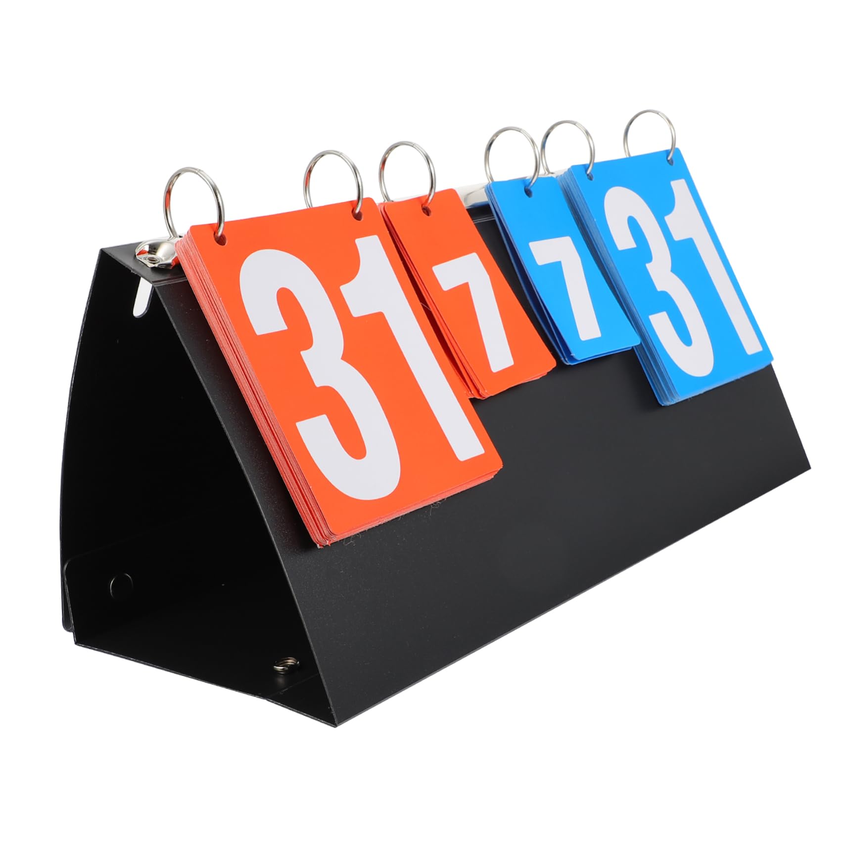 BESTonZON Tabellone Segnapunti da Tavolo a 4 Cifre Nero PVC Acciaio