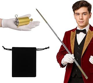 Magic Tricks Telescopic Rod - Creative Gold Hoop Magic Prop For Family Party Entertainment - Portable And Fun Toy For Kids And Adults - Perfect For Magic Shows, Birthdays, And Gatherings