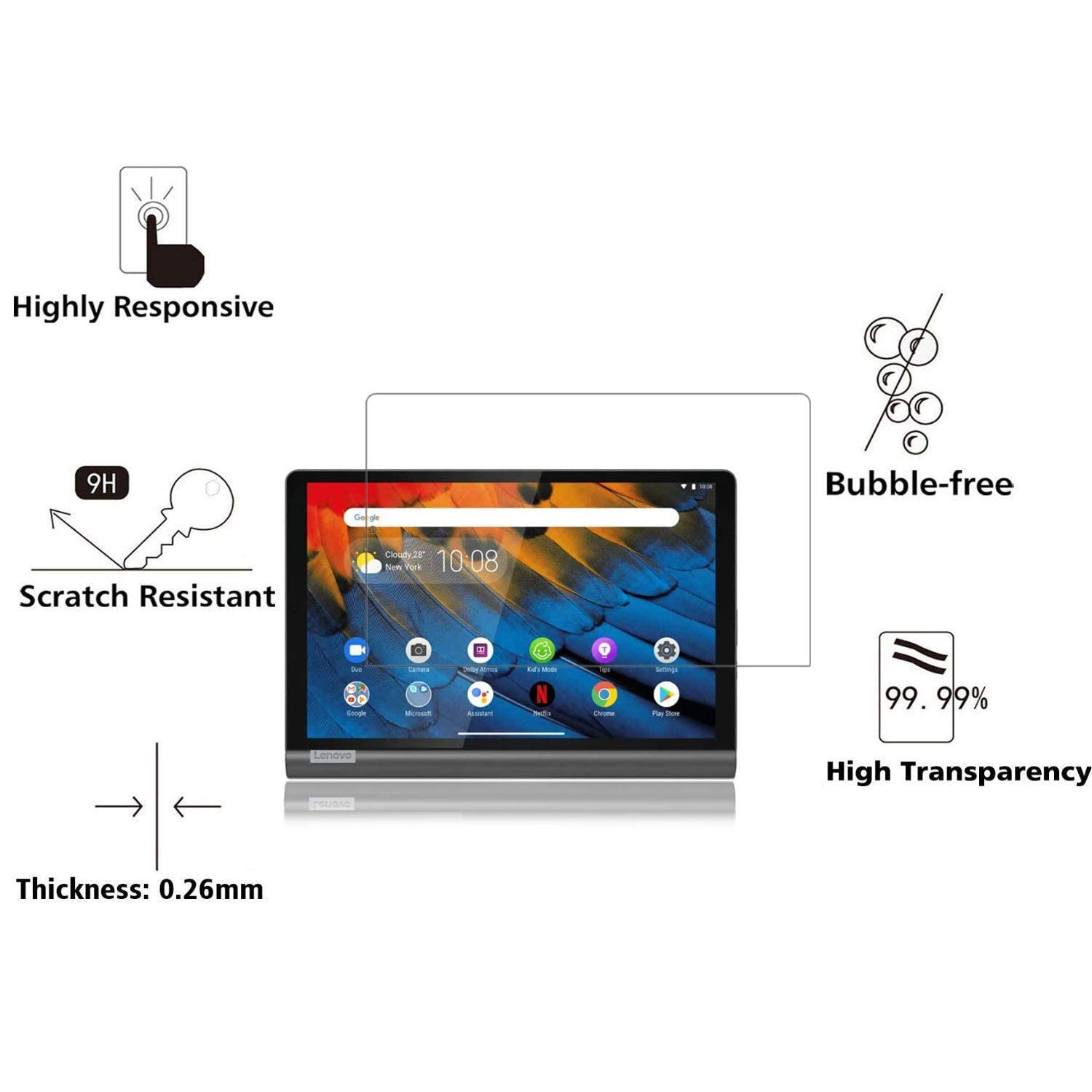 Amazon.co.jp: TRkin For Lenovo Yoga Smart Tab 10.1 yoga Tab5