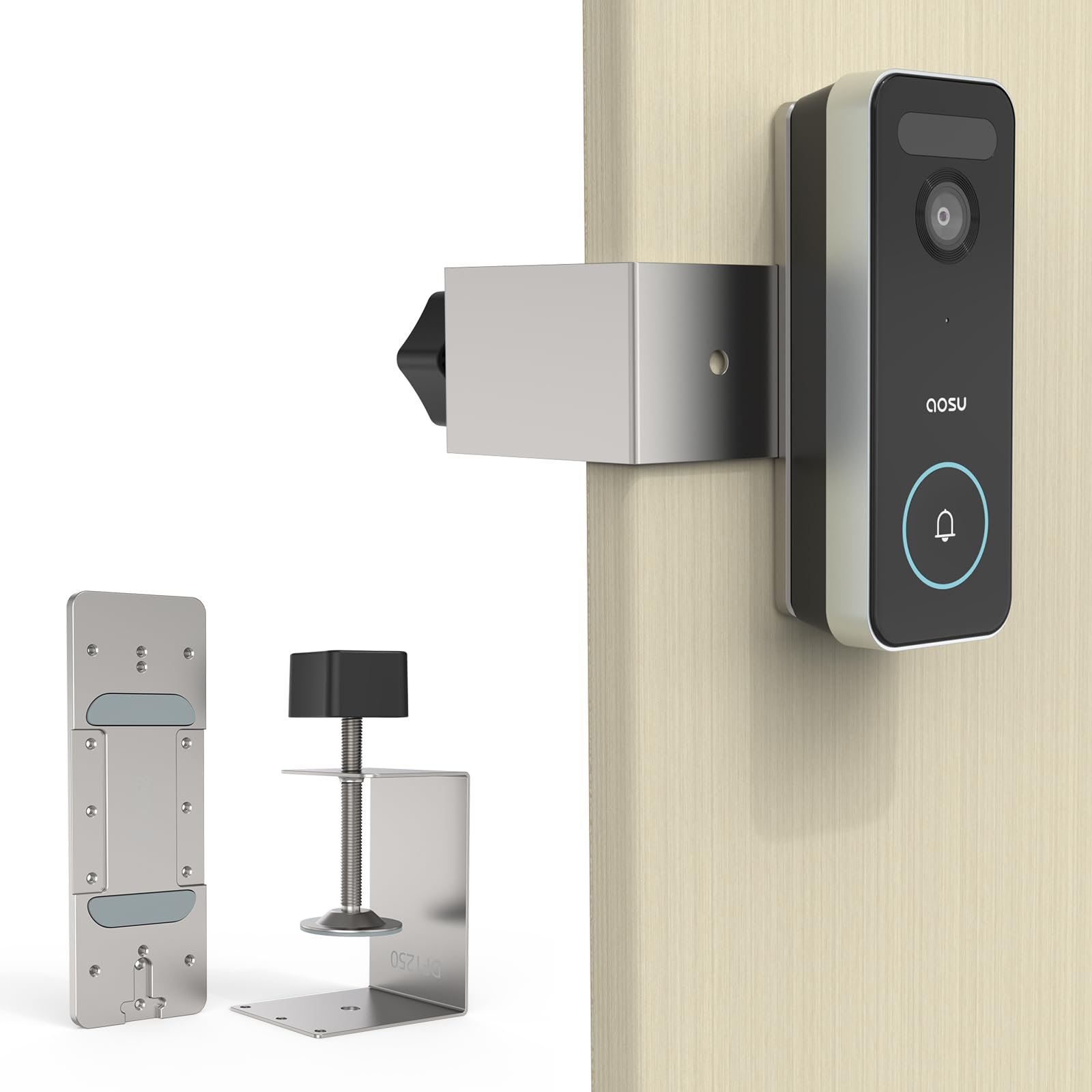 TIUIHU Anti-Theft Doorbell Mount Compatible with aosu 2K HD Wireless Video Doorbell Camera (V8E2CA11/V8P/V8S1AX11), Video Doorbell Mounting Bracket Accessories, No Drilling