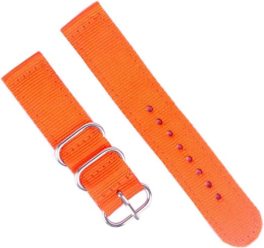18mm 20 mm 22mm 24mm Tessuto a righe Cinturino in nylon Cinturino per orologio  Cinturino con fibbia Anello in acciaio inossidabile : Amazon.it: Orologi