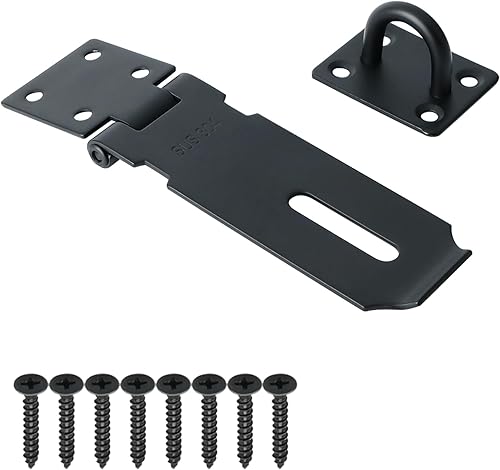 Miniatura 27 de Alise Cerrajo de Puerta con Pestillo, Cierre de Seguridad de 3 Pulgadas de Acero Inoxidable SUS 304, Cierre de Puerta con Tornillo de Fijación