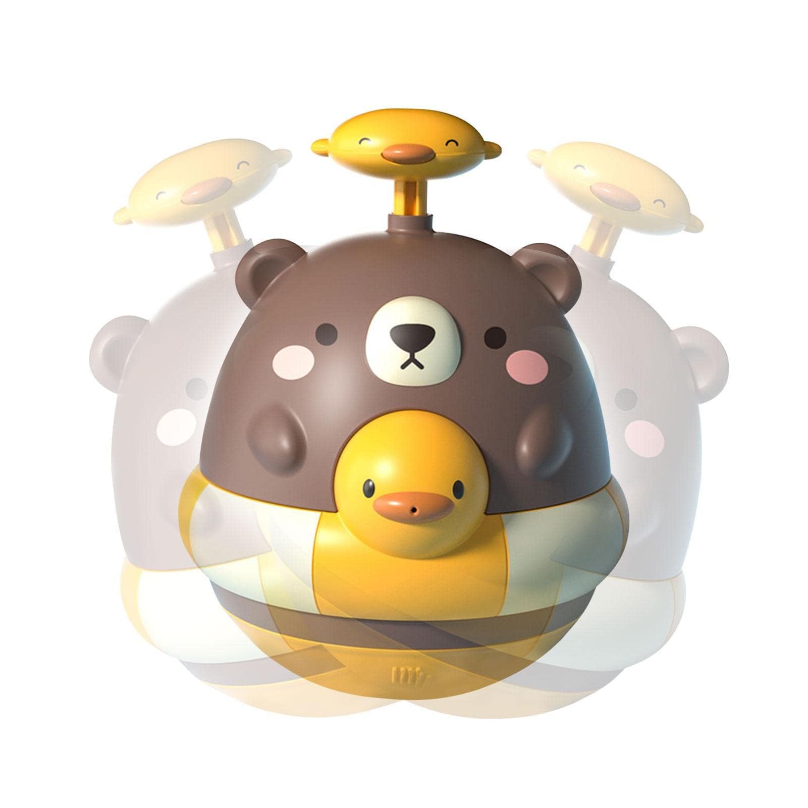 Bath Fountain Toy - Duck Pattern Roly-poly Fountain Babies Bath Toys | Babies Bath Toys, Spray Water Toy for Kids, Spray Water Duck Toy, Sprinkler Bathtub Toys for Kids