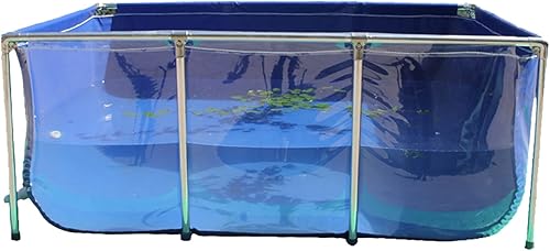 zklaseot Piscina sobre el suelo, estanque de peces de alta transparencia, impermeable, con soporte, fácil de instalar, para jardín, patio, cultivo