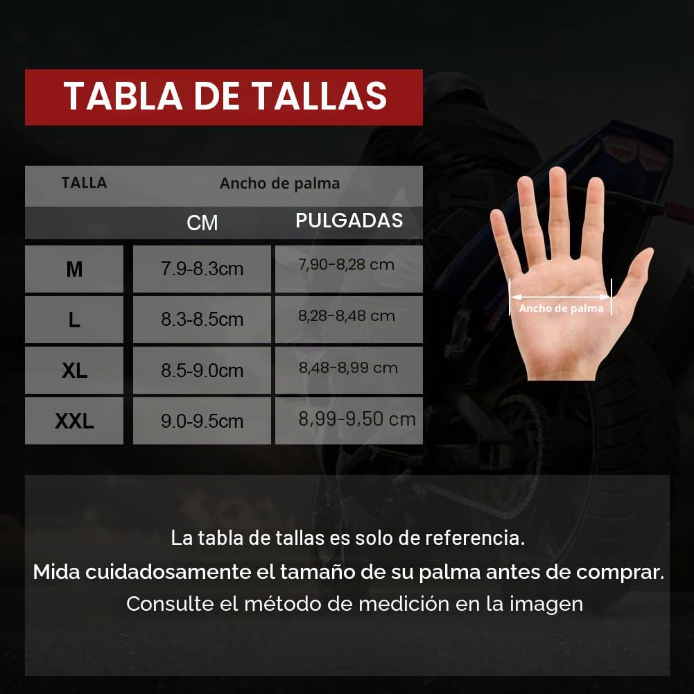 2KP CE Guantes de Moto para Hombre Mujer, Guantes de Moto para Primavera, Guantes Moto Impermeables a Prueba Viento Guantes Térmicos con Pantalla Táctil con Nudillo Duro para Motocross Racing BMX MTB